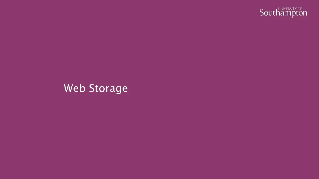 web storage