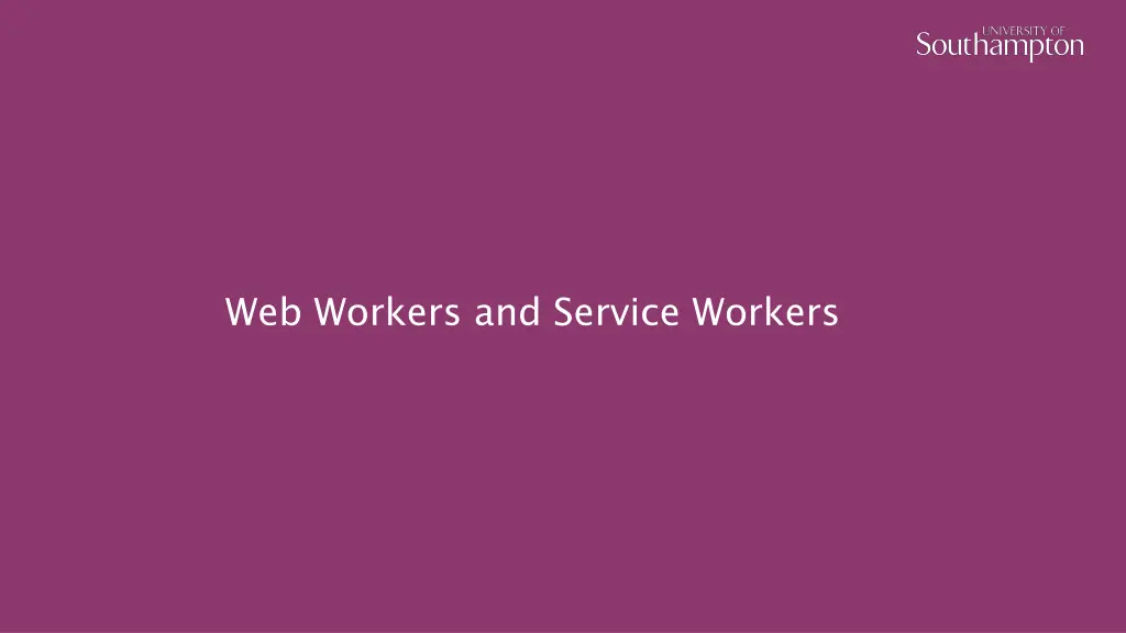 web workers and service workers