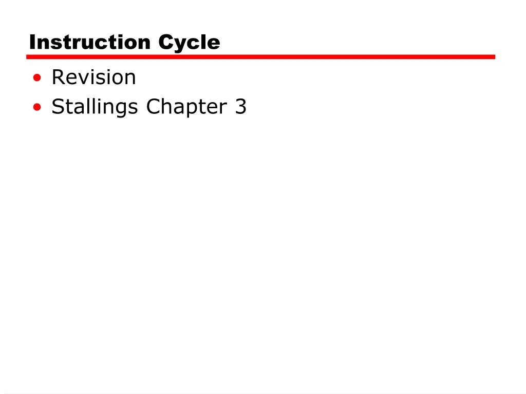 instruction cycle revision stallings chapter 3