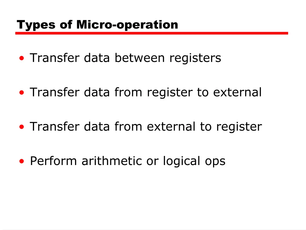 types of micro operation