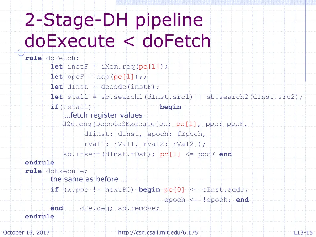 2 stage dh pipeline doexecute dofetch rule