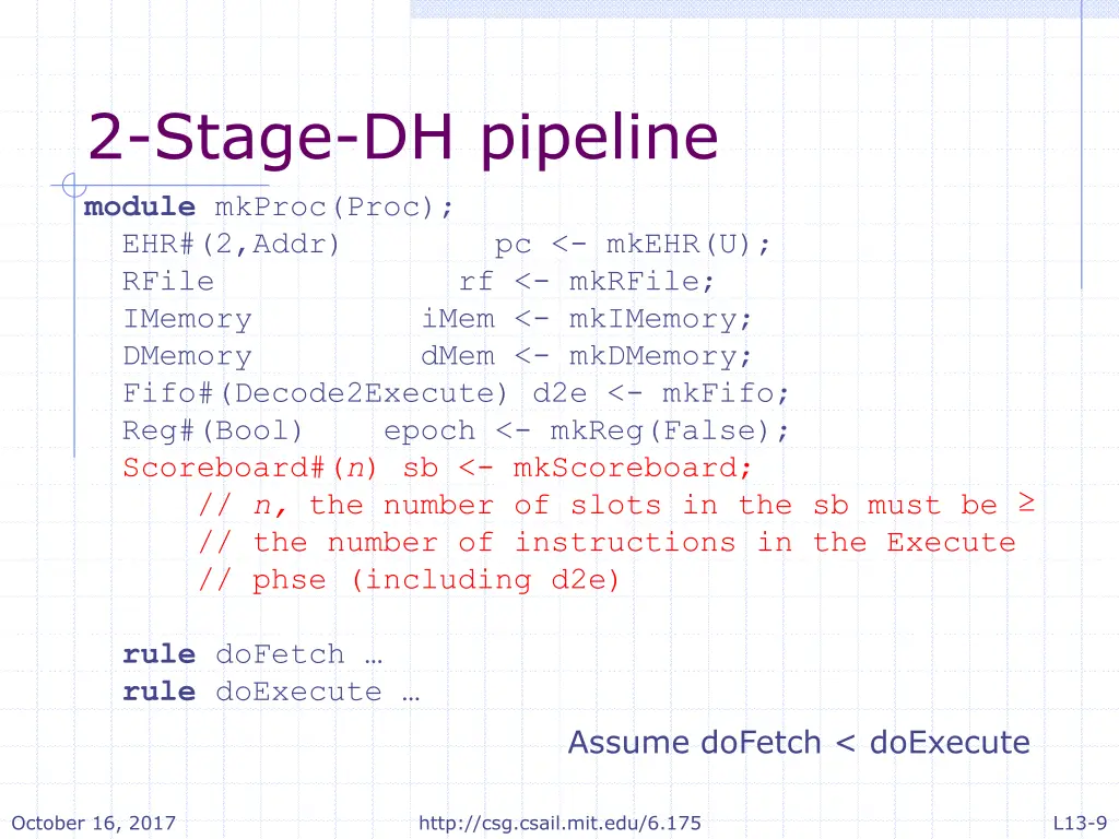 2 stage dh pipeline