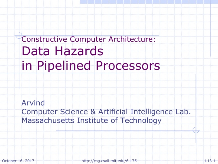 constructive computer architecture data hazards