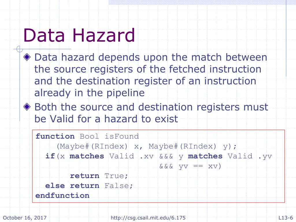 data hazard