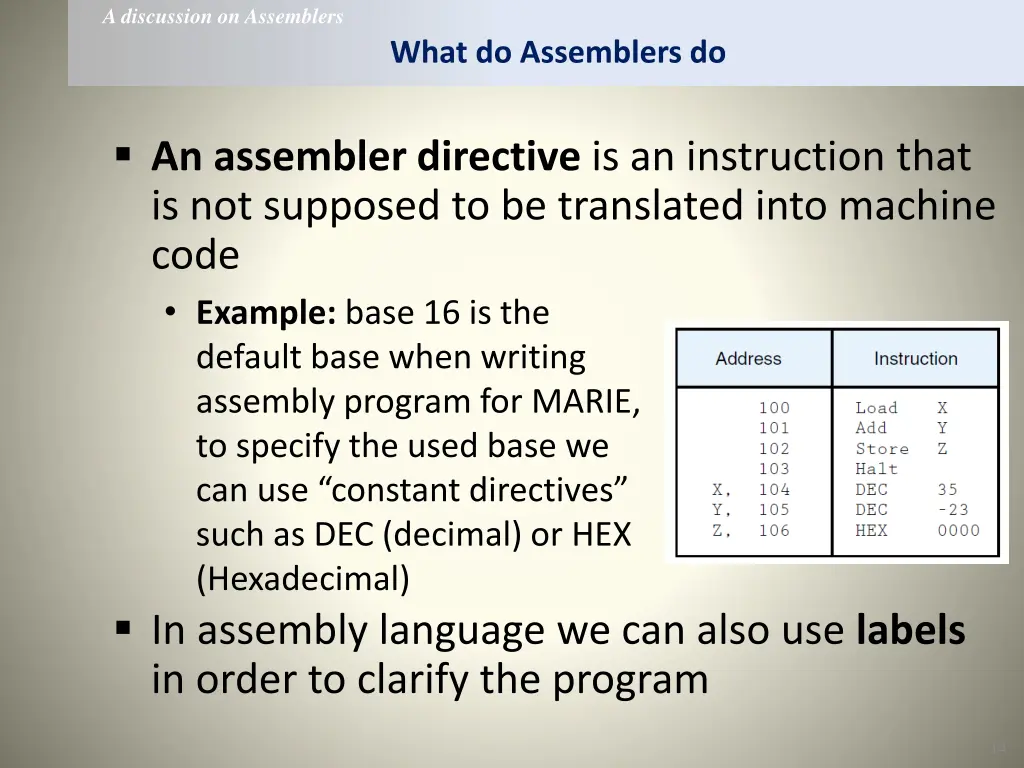 a discussion on assemblers 3