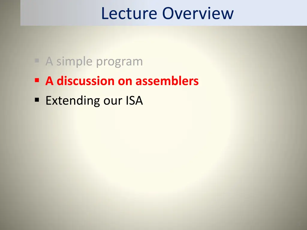 lecture overview 1