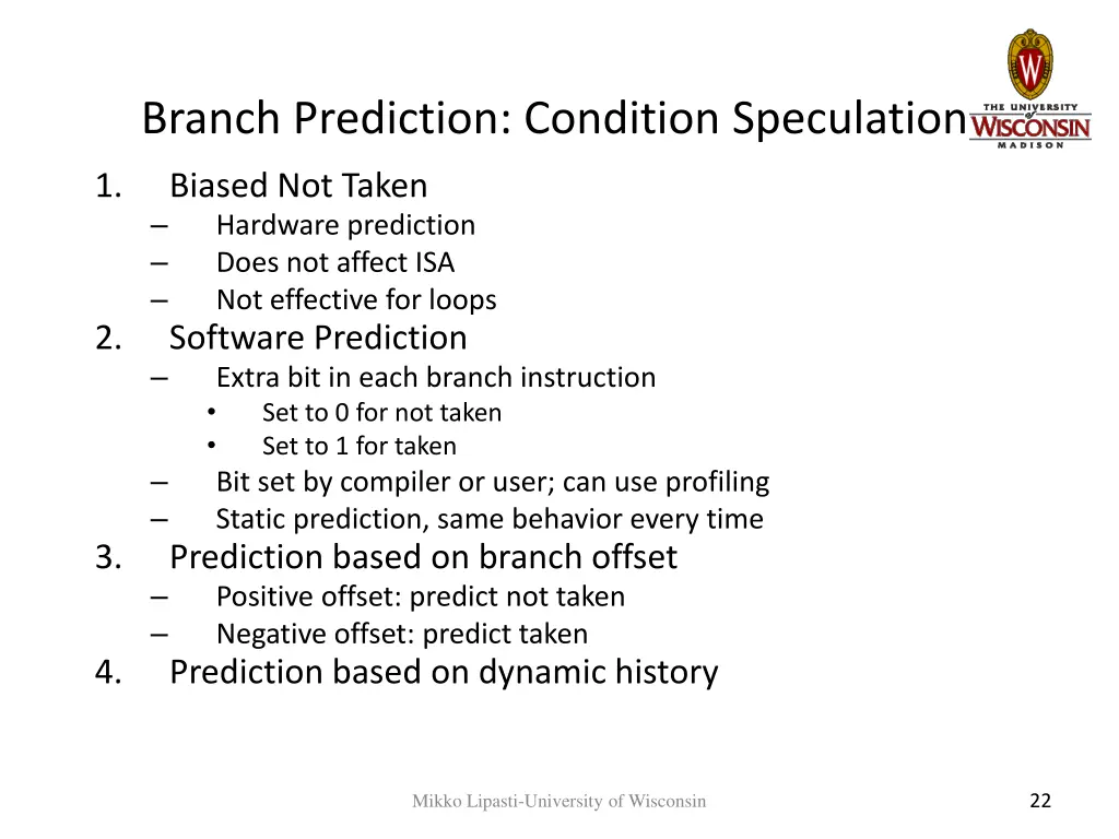 branch prediction condition speculation