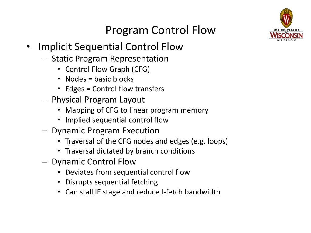 program control flow