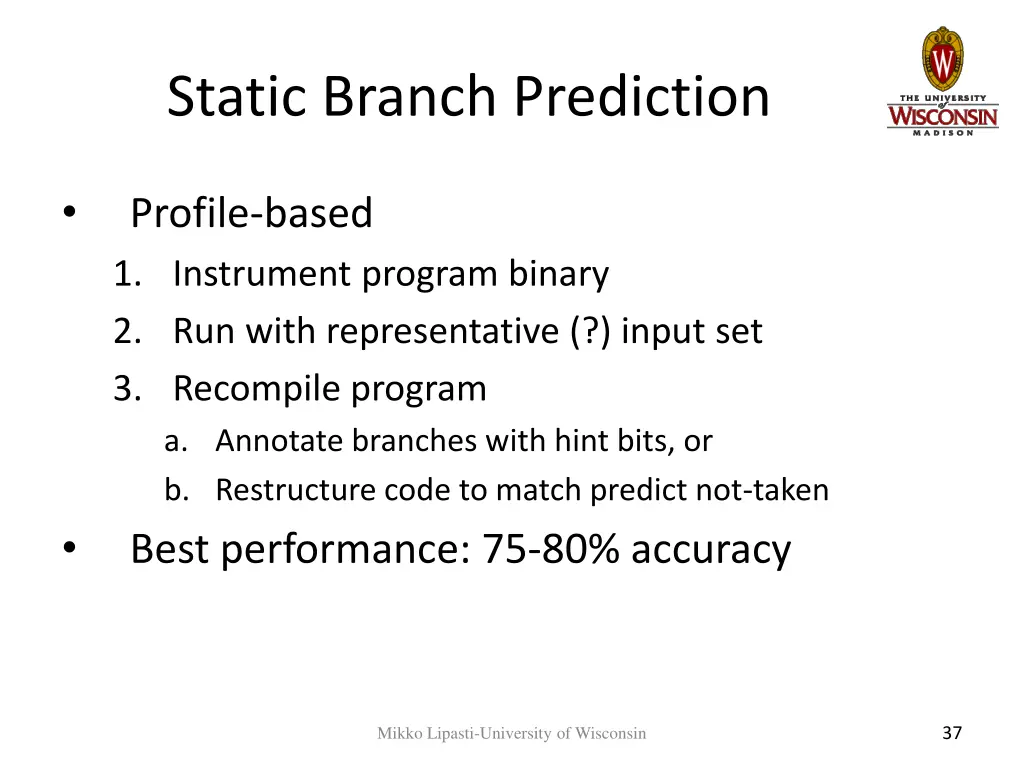 static branch prediction 2