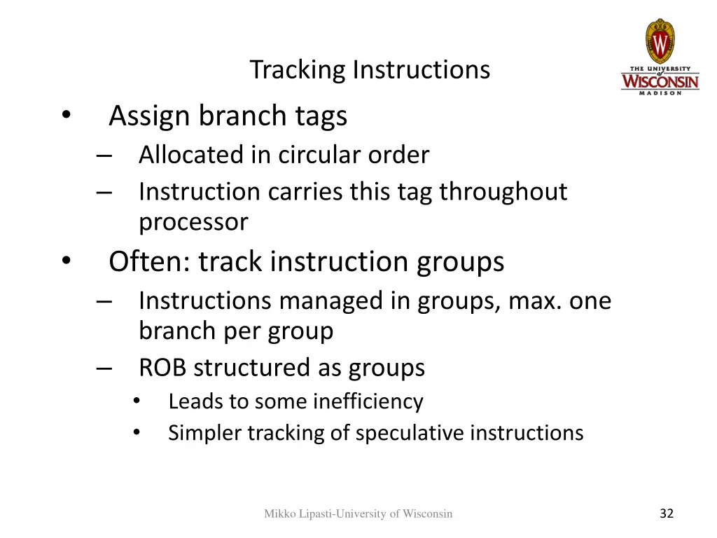 tracking instructions