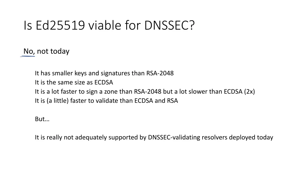 is ed25519 viable for dnssec