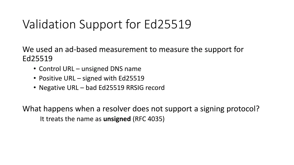 validation support for ed25519