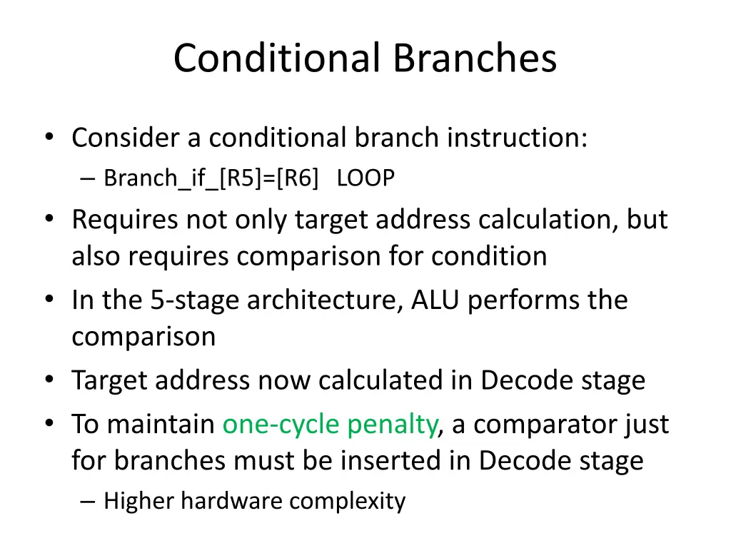 conditional branches