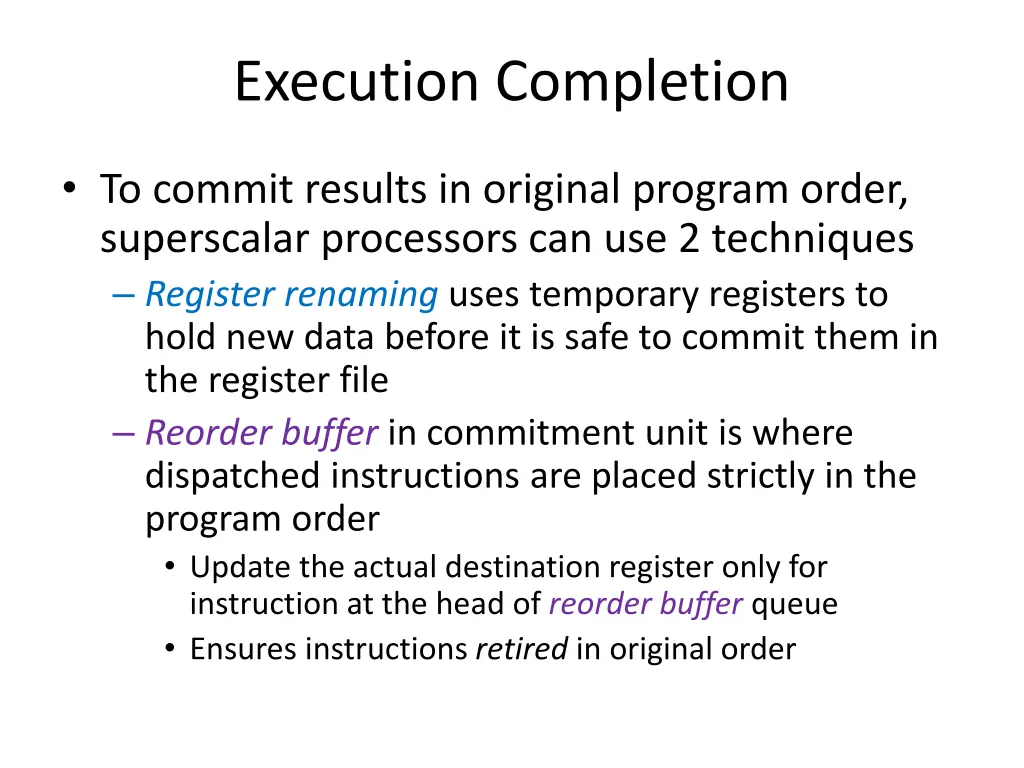 execution completion