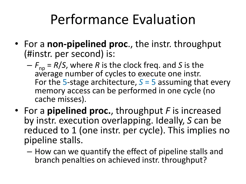 performance evaluation