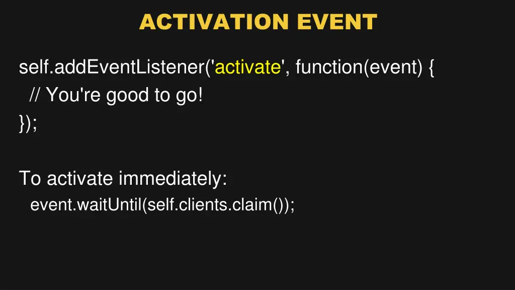 activation event