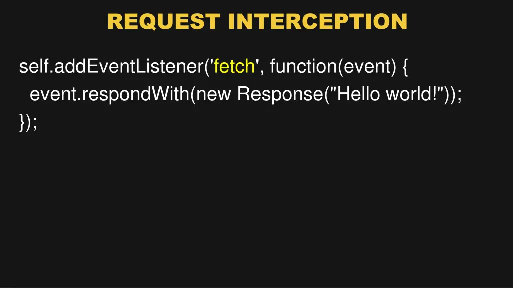 request interception