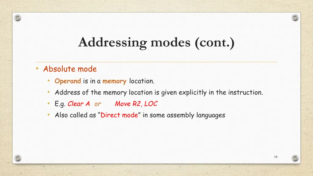 addressing modes cont 2