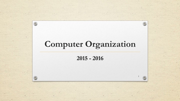 computer organization