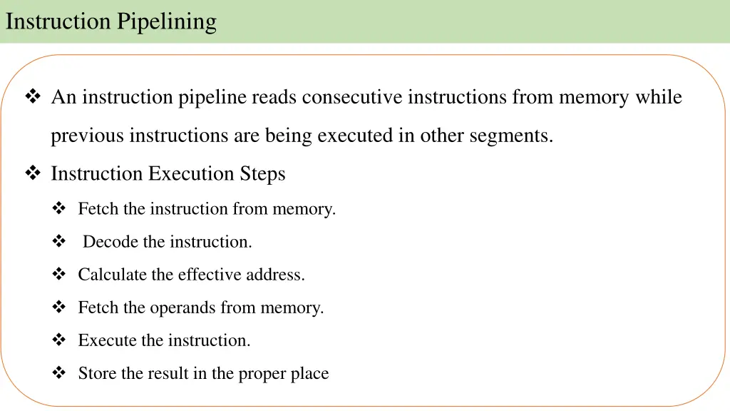 instruction pipelining