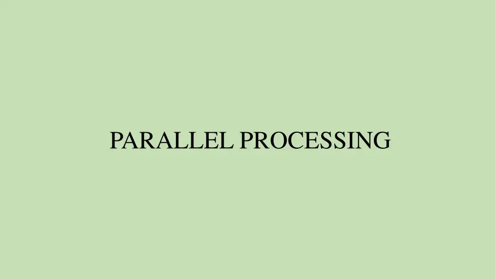 parallel processing