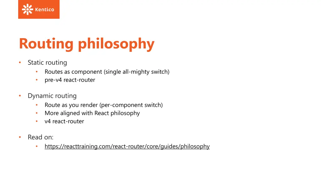 routing philosophy