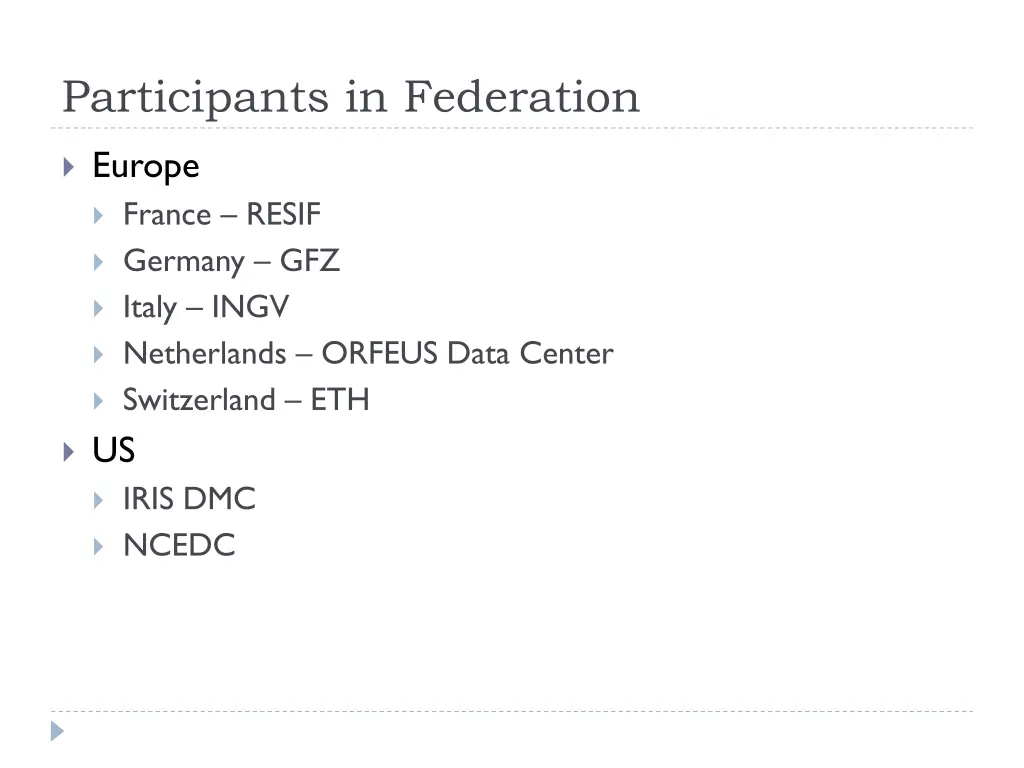 participants in federation