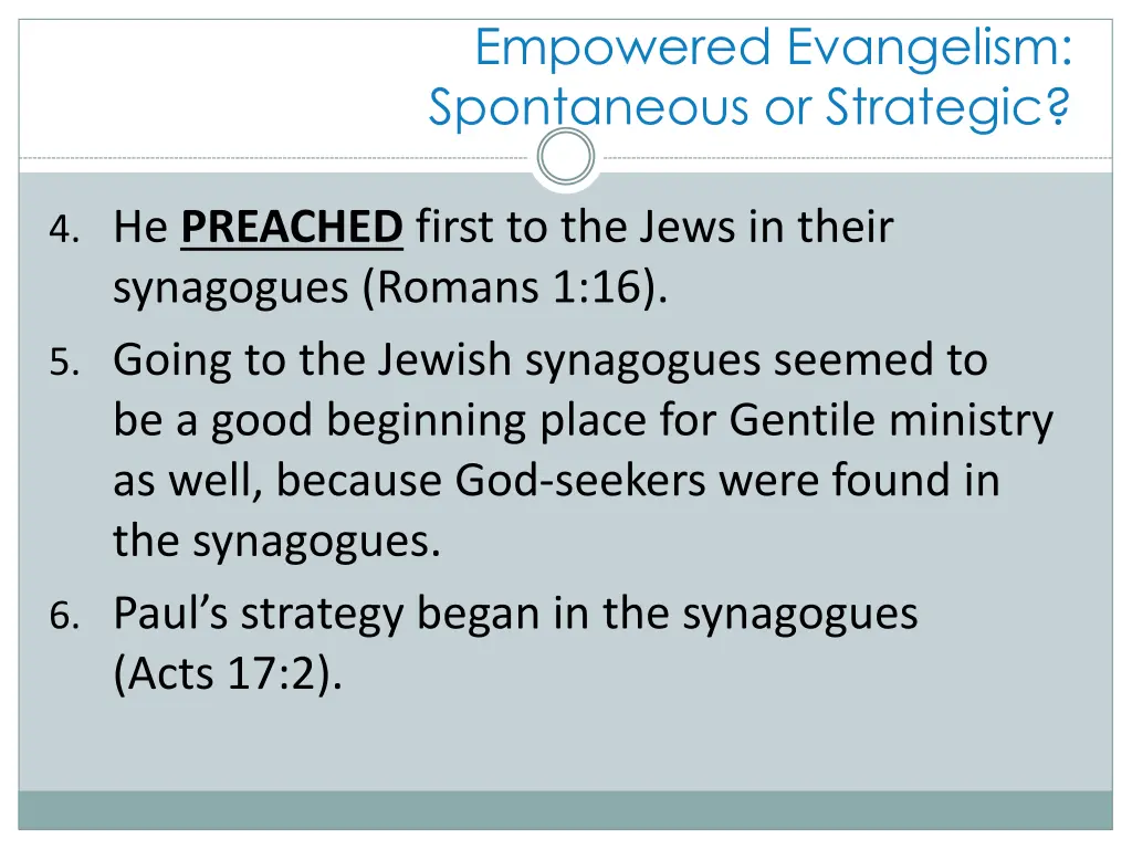 empowered evangelism spontaneous or strategic 10