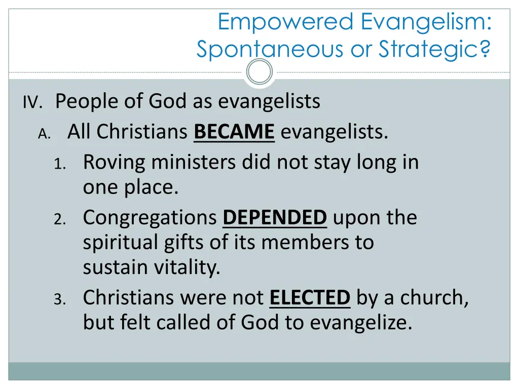 empowered evangelism spontaneous or strategic 12