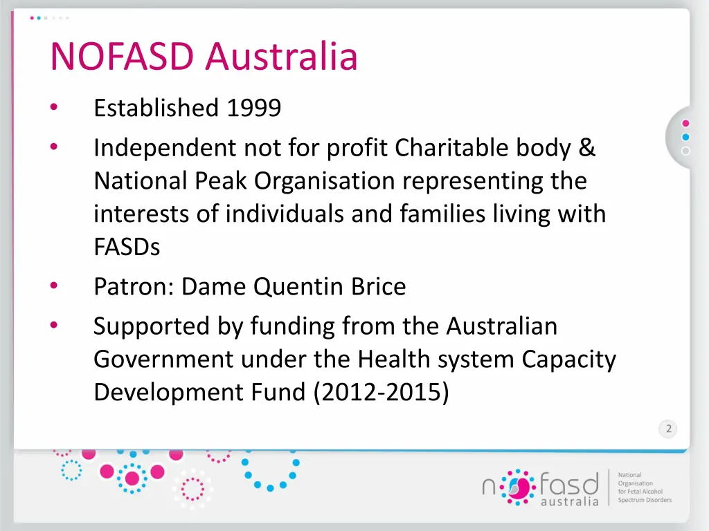 nofasd australia established 1999 independent