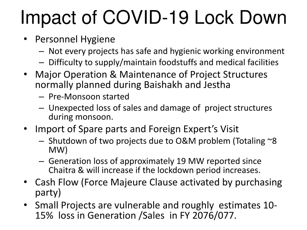 impact of covid 19 lock down personnel hygiene