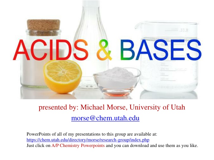 presented by michael morse university of utah