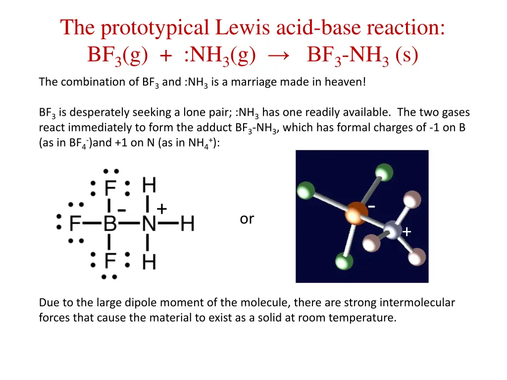 the prototypical lewis acid base reaction