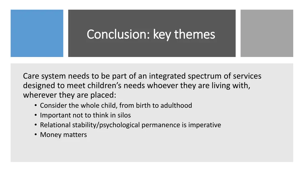 conclusion key themes conclusion key themes