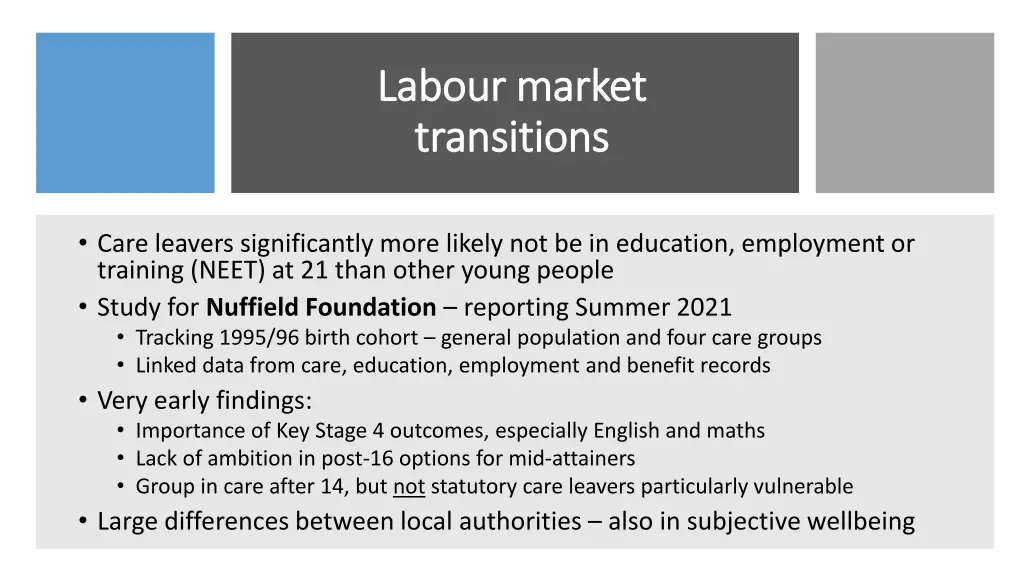 labour market labour market transitions