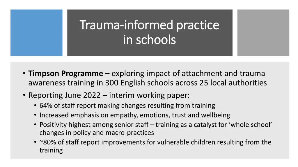 trauma trauma informed practice informed practice