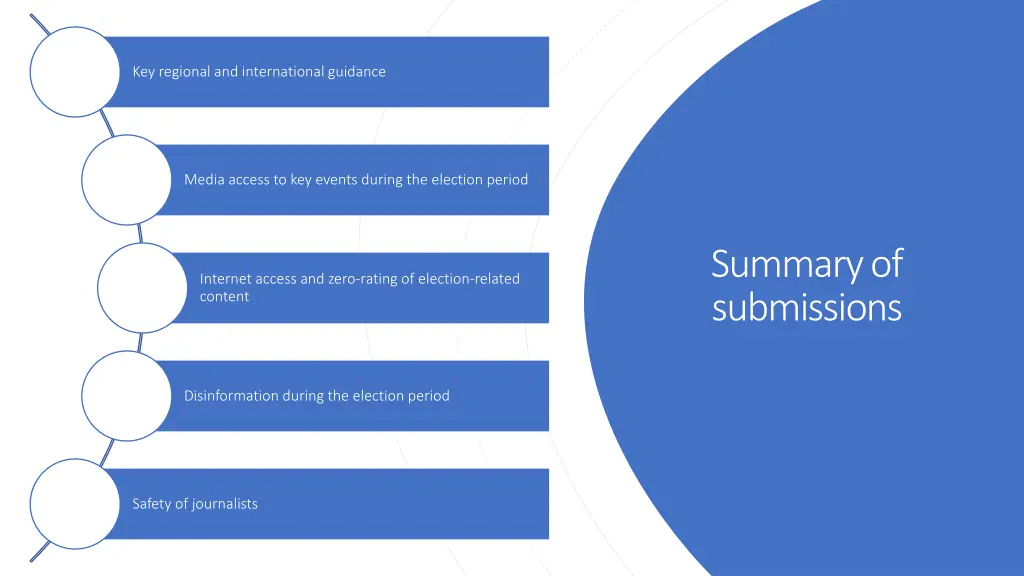 key regional and international guidance