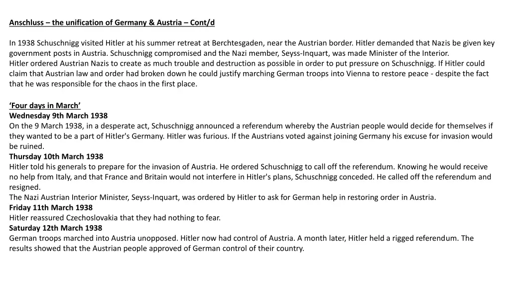 anschluss the unification of germany austria cont