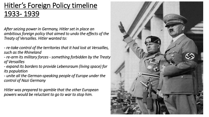 hitler s foreign policy timeline hitler s foreign