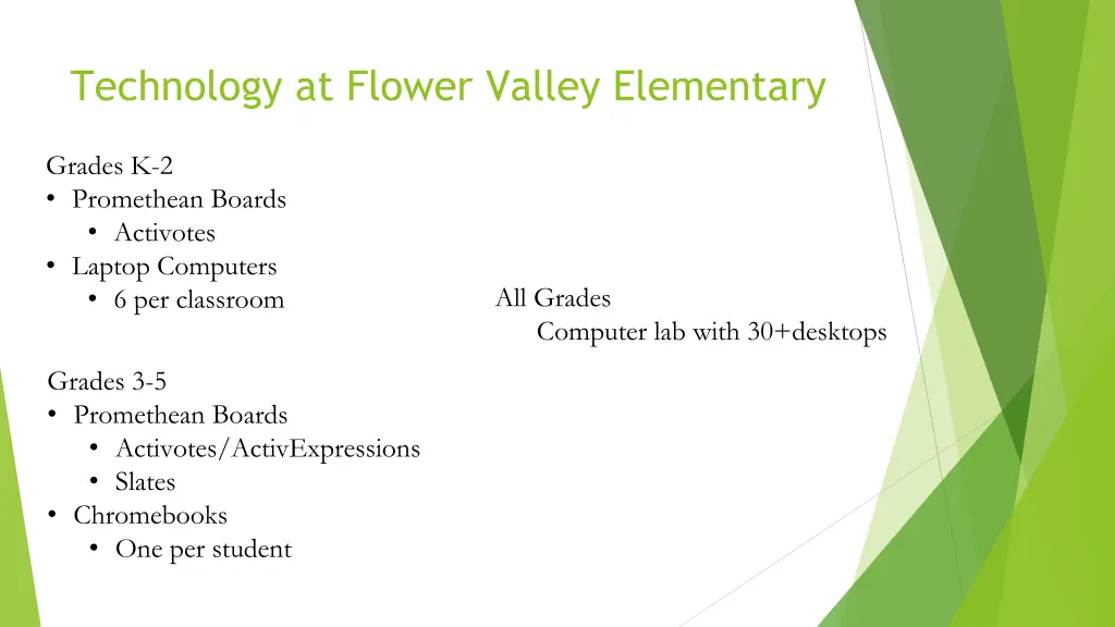 technology at flower valley elementary