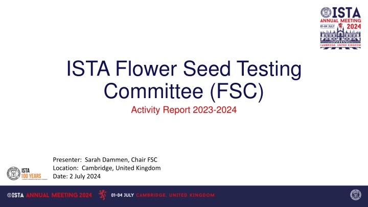 ista flower seed testing committee fsc activity