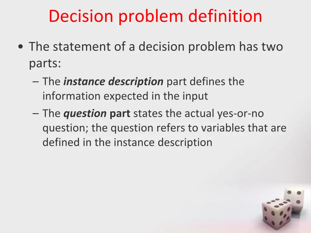 decision problem definition