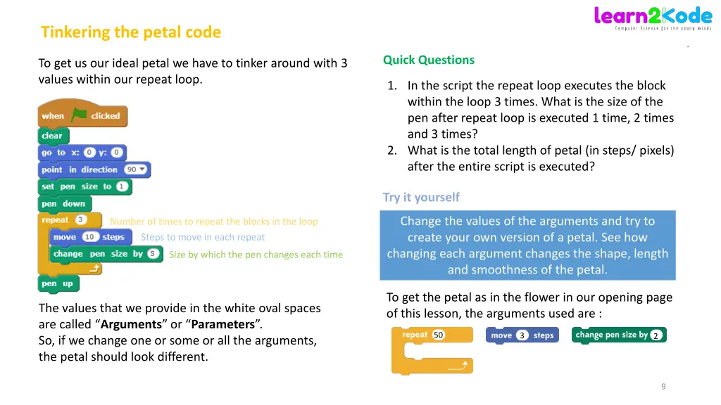 tinkering the petal code