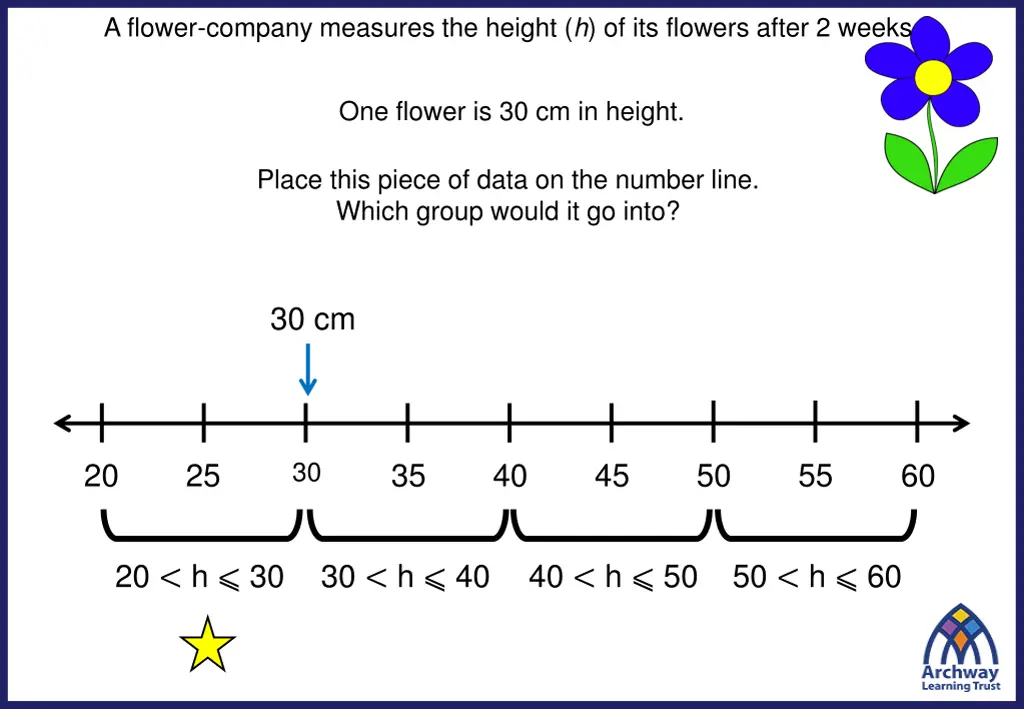 a flower company measures the height 4