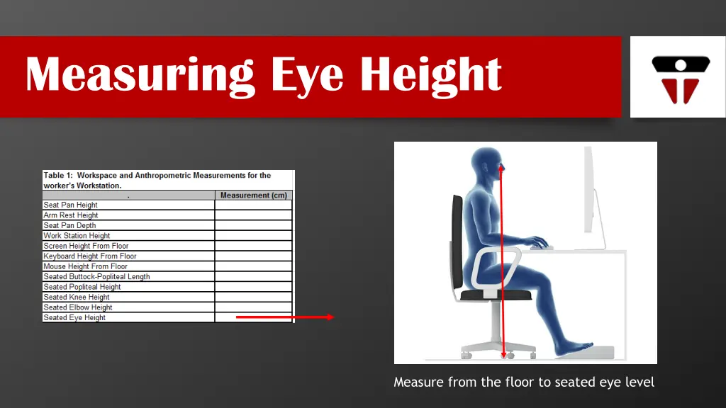 measuring eye height