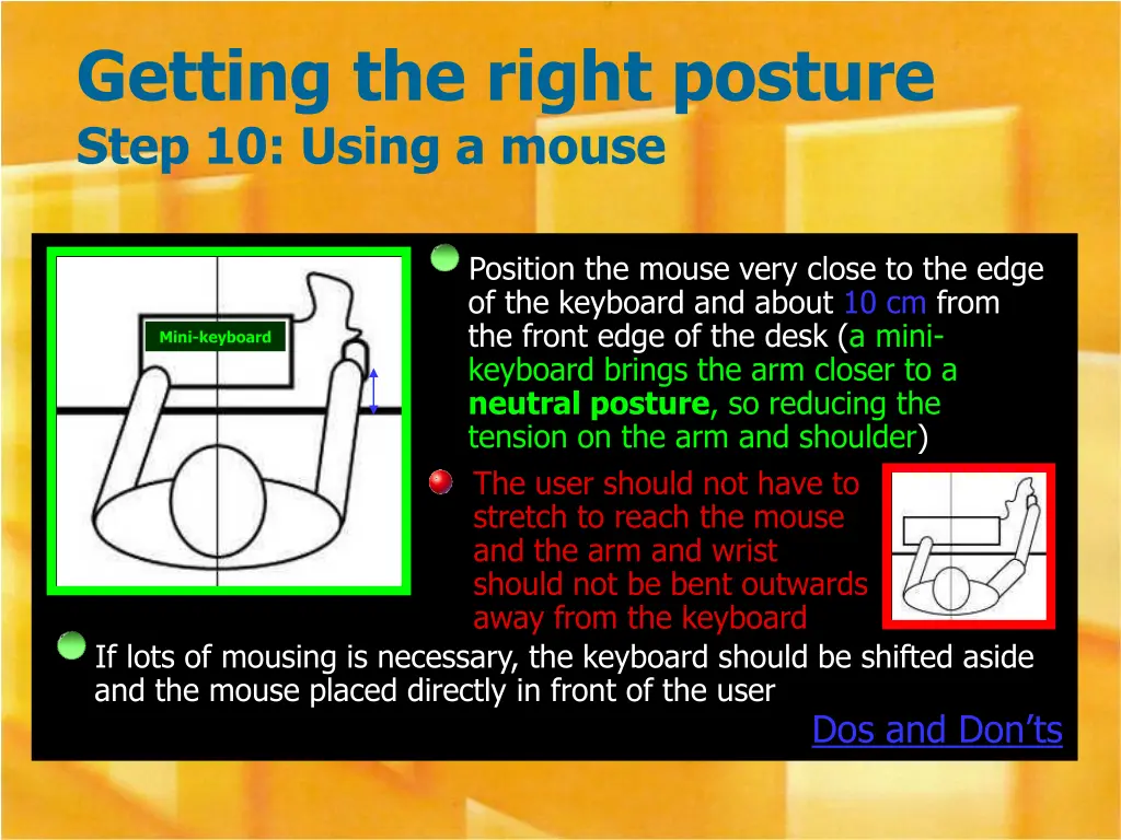 getting the right posture step 10 using a mouse