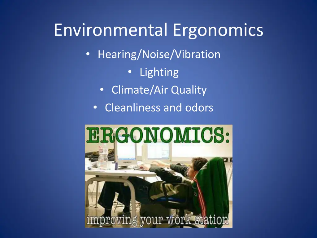 environmental ergonomics 1