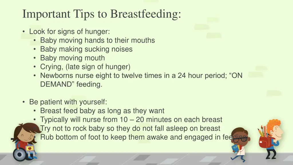 important tips to breastfeeding