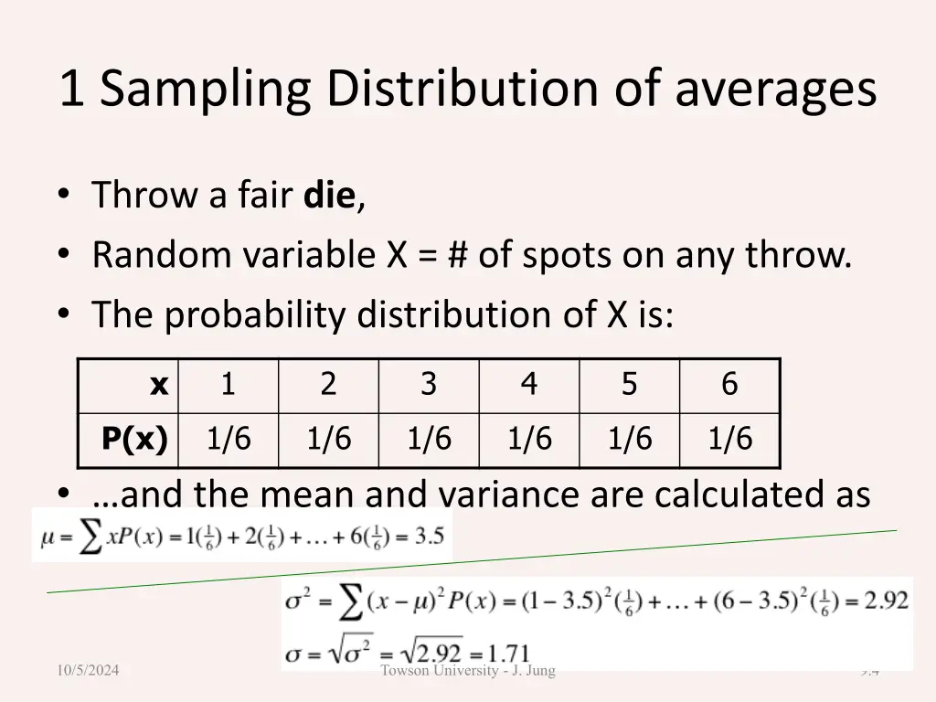 1 sampling distribution of averages