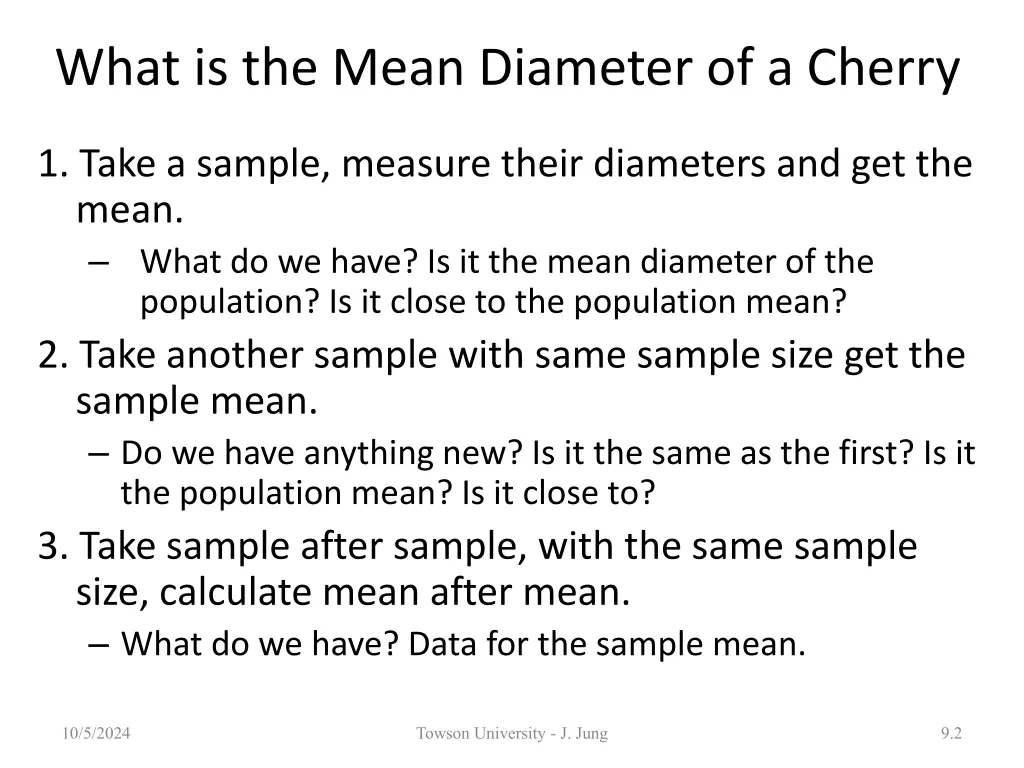 what is the mean diameter of a cherry